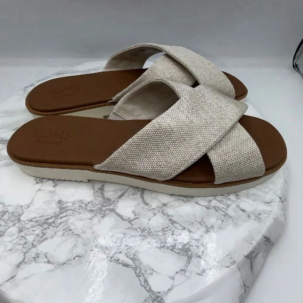 TOMS Natural Yarn Dye Mae Crossover Sandal-10